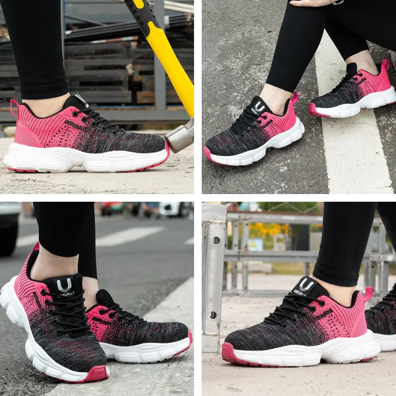 Steel Toe Shoes for Men Women Composite Toe Work Sneakers Indestructible Safety Tennis Shoes Lightweight Breathable Construction Sneakers Puncture Proof Air Cushion Ergonomic Design
