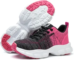 Steel Toe Shoes for Men Women Composite Toe Work Sneakers Indestructible Safety Tennis Shoes Lightweight Breathable Construction Sneakers Puncture Proof Air Cushion Ergonomic Design