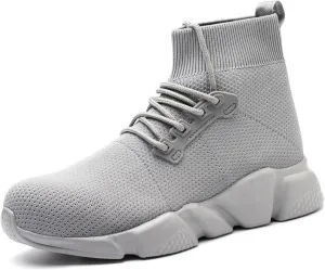 Steel Toe Shoes for Men Work Safety Boots Women Socks Slip On Breathable Lightweight Non Slip High Top Construction Boots
