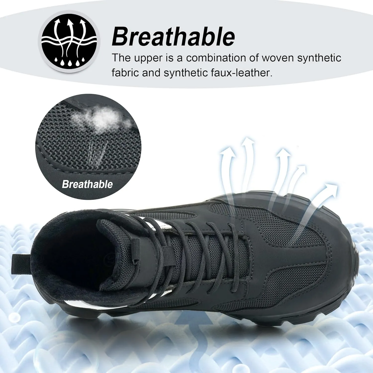Steel Toe Shoes Women Safety Shoes Lightweight Comfortable Non Slip Thickened Sole Puncture Proof Steel Toe Sneakers Women Size 5.5-10