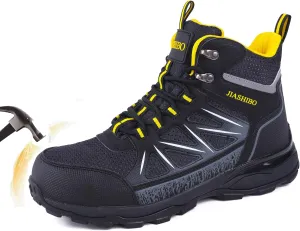 Steel Toe Work Boots for Women - Insulated Work Boots Steel Toe Sneakers Comfortable Construction Boot Lightweight Work & Safety Toe Shoes Gifts for Construction Workers for Work Construction