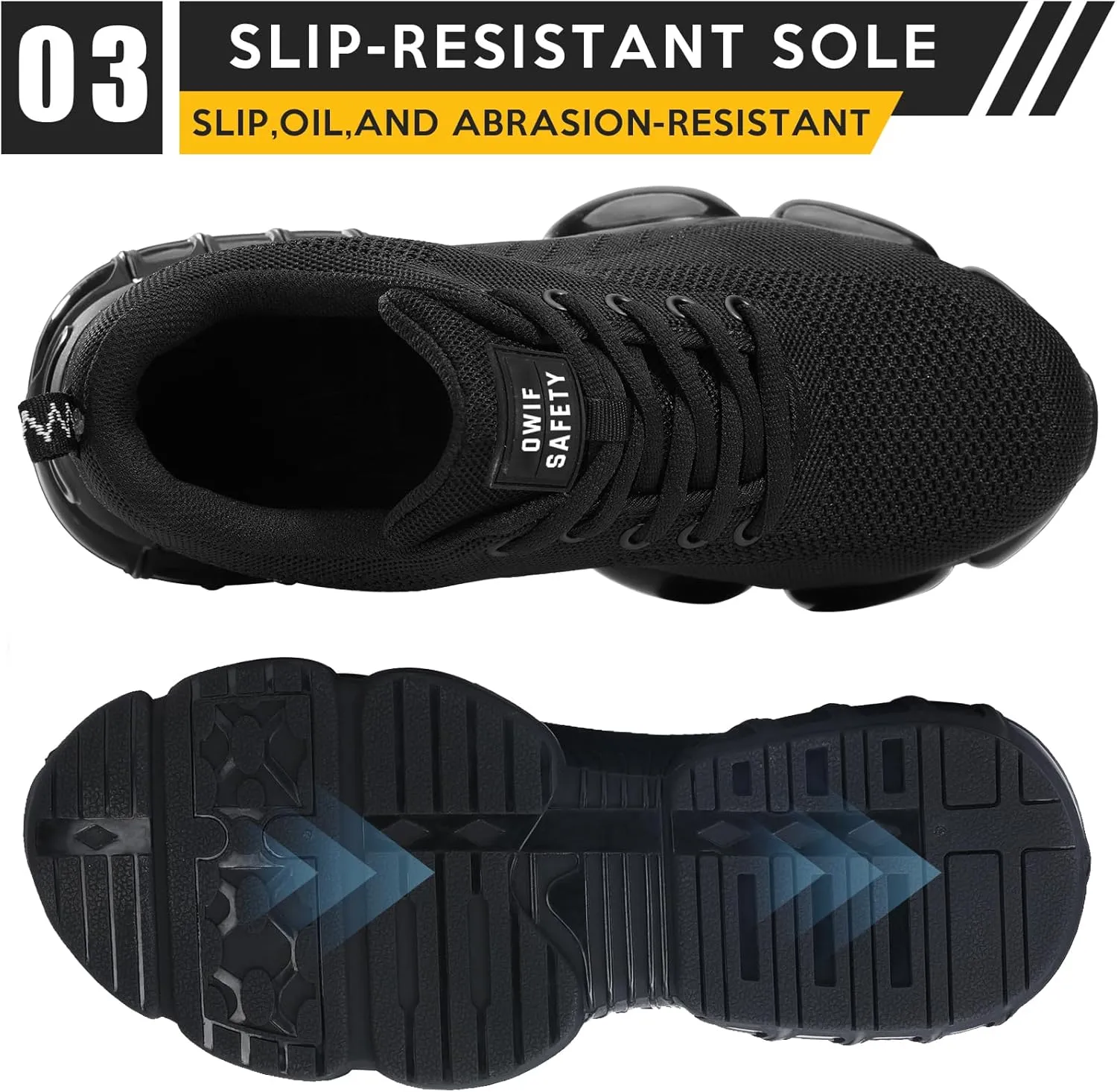 Steel Toe Work Shoes for Men Women Comfortable Lightweight Cushion Composite Toe Construction Safety Toe Shoes