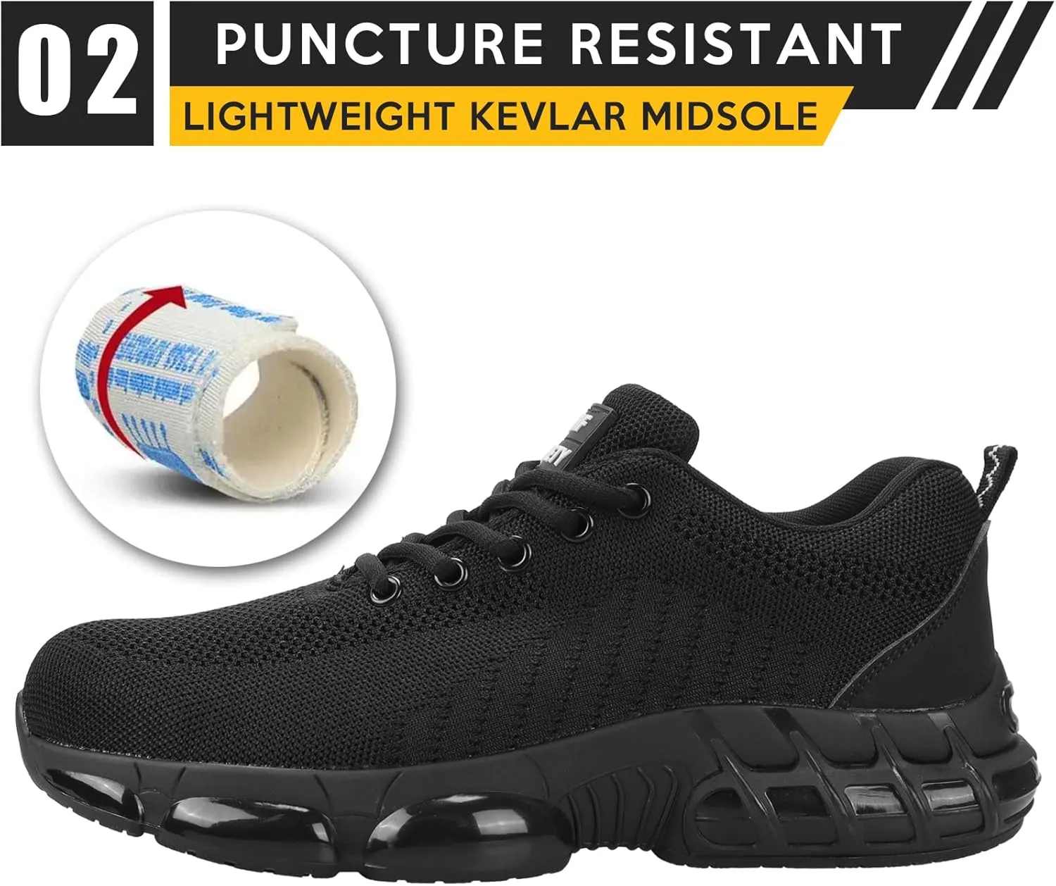 Steel Toe Work Shoes for Men Women Comfortable Lightweight Cushion Composite Toe Construction Safety Toe Shoes