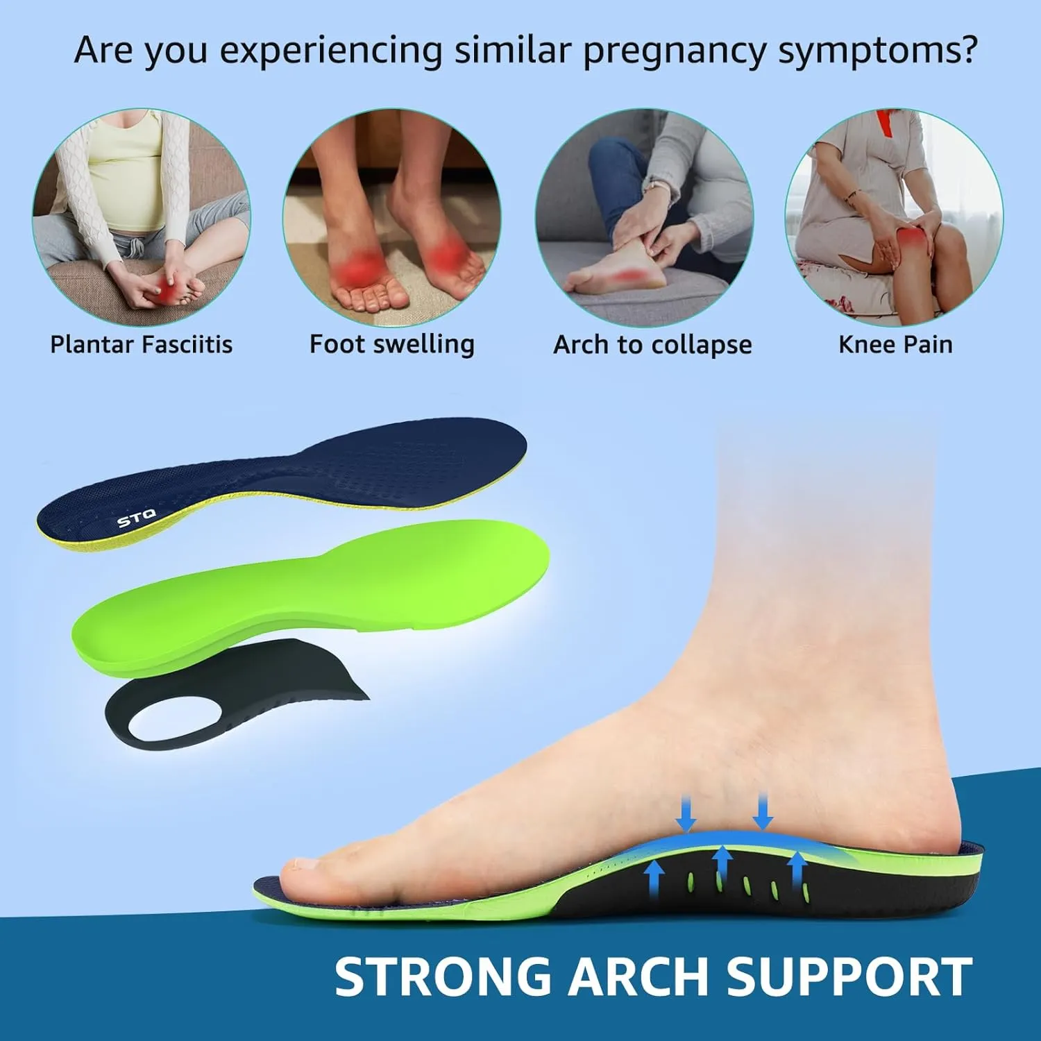 STQ Slip On Shoes Women Orthopedic Walking Sneakers Lightweight Ladies Pregnancy Maternity Tennis Shoes for Plantar Fasciitis Relief