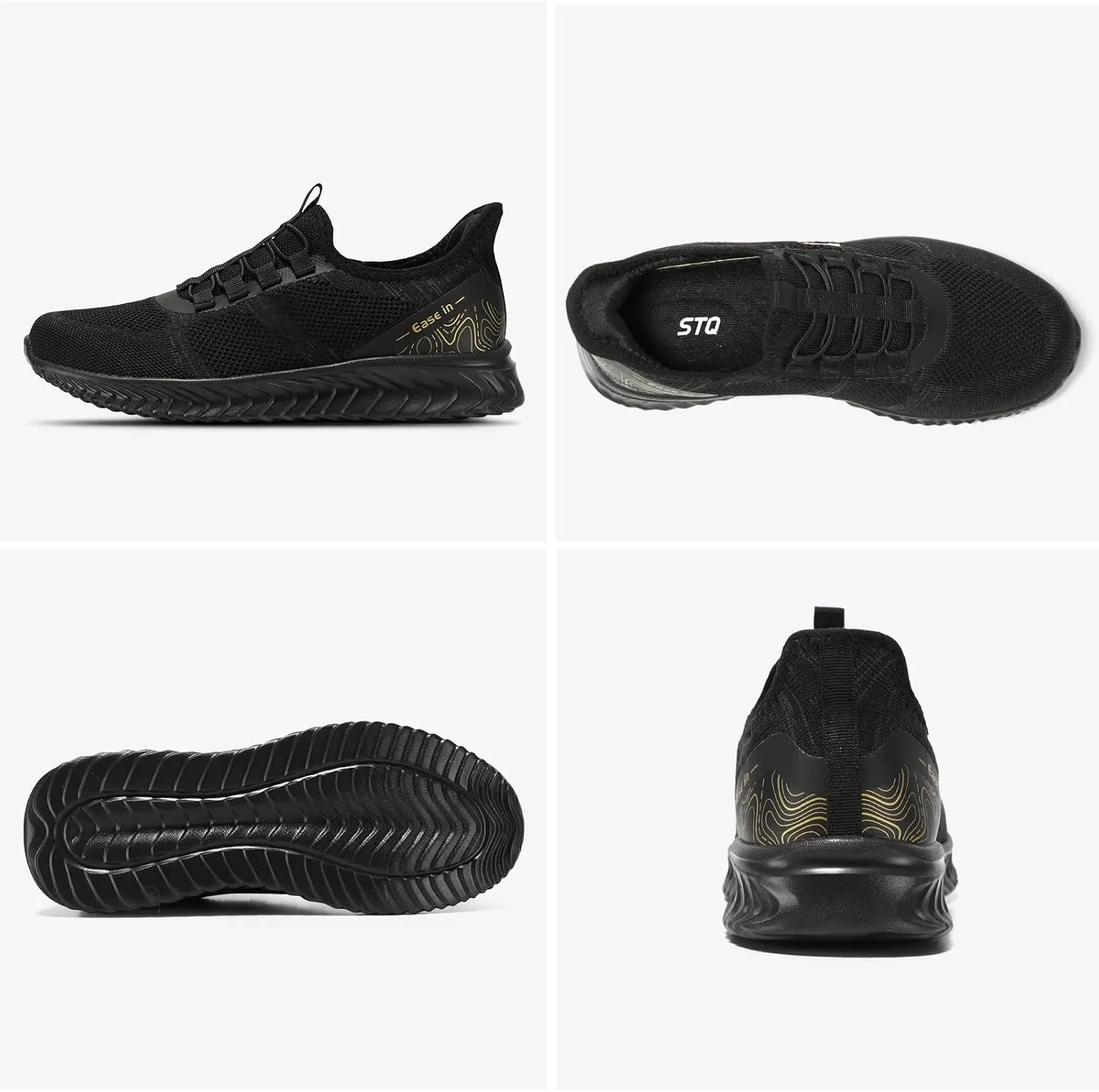 STQ Slip On Shoes Women Orthopedic Walking Sneakers Lightweight Ladies Pregnancy Maternity Tennis Shoes for Plantar Fasciitis Relief