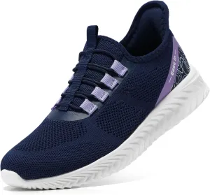 STQ Slip On Shoes Women Orthopedic Walking Sneakers Lightweight Ladies Pregnancy Maternity Tennis Shoes for Plantar Fasciitis Relief