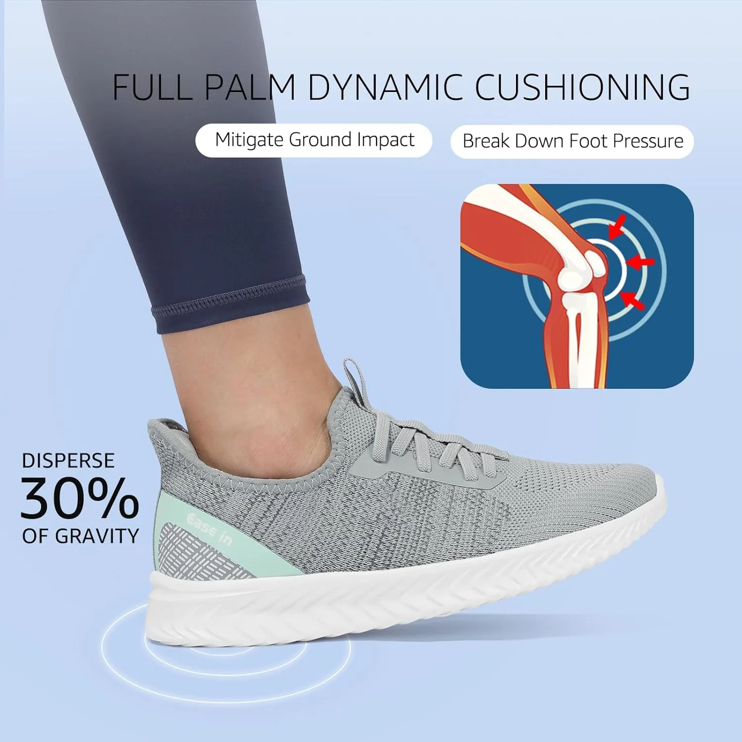 STQ Slip On Shoes Womens Orthopedic Walking Sneakers Lightweight Ladies Pregnancy Maternity Nurse Tennis Shoes for Plantar Fasciitis Relief Arch Support