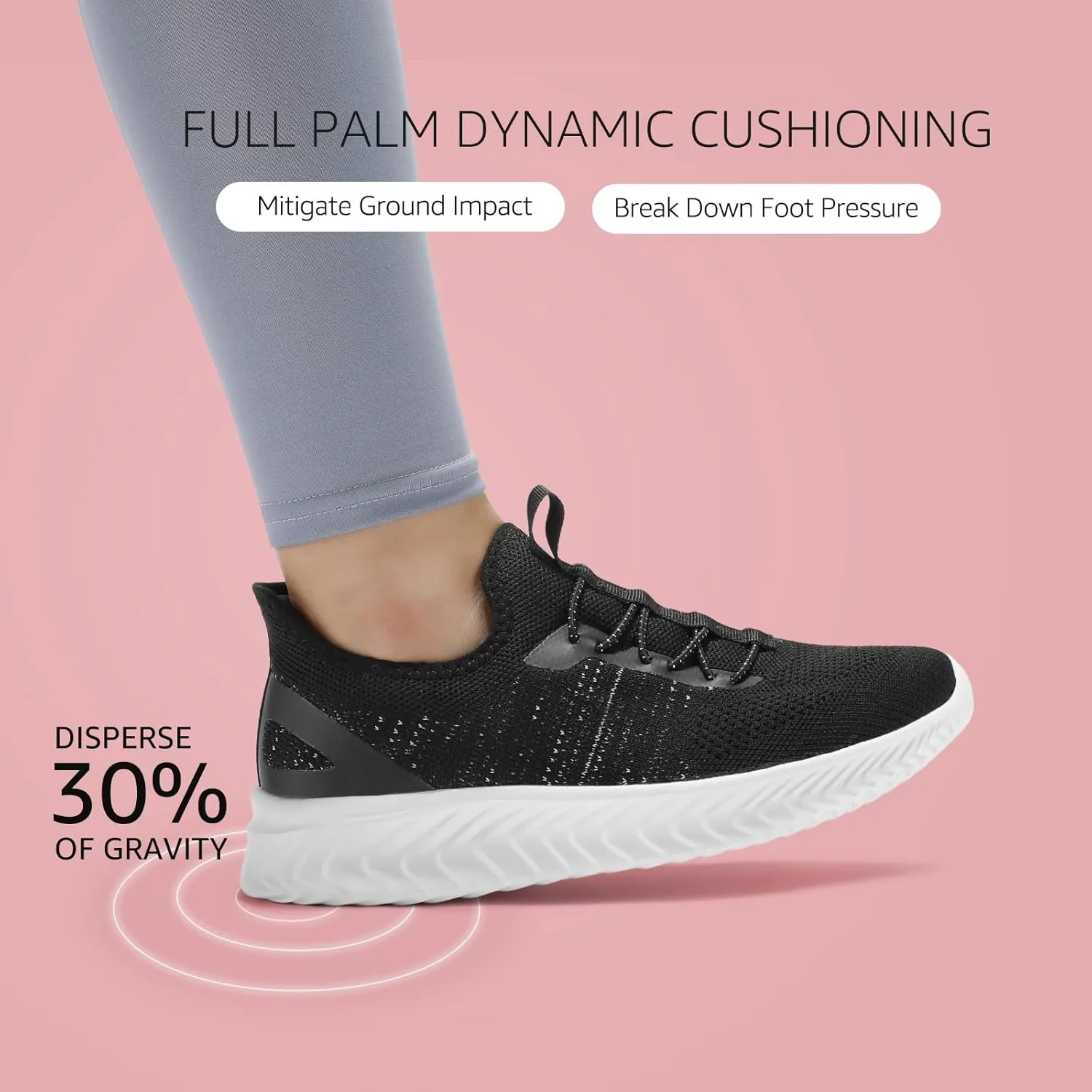 STQ Walking Shoes Women Wide Toe Box Slip on Sneakers with Maternity