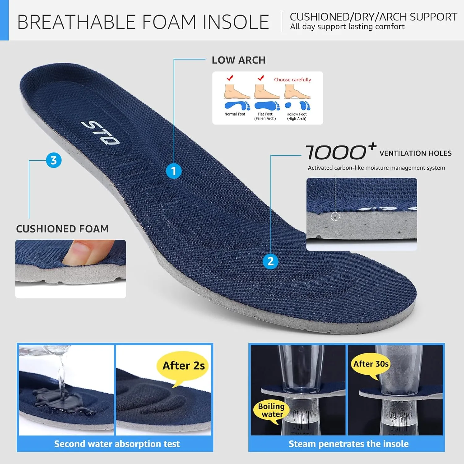 STQ Walking Shoes Women Wide Toe Box Slip on Sneakers with Maternity