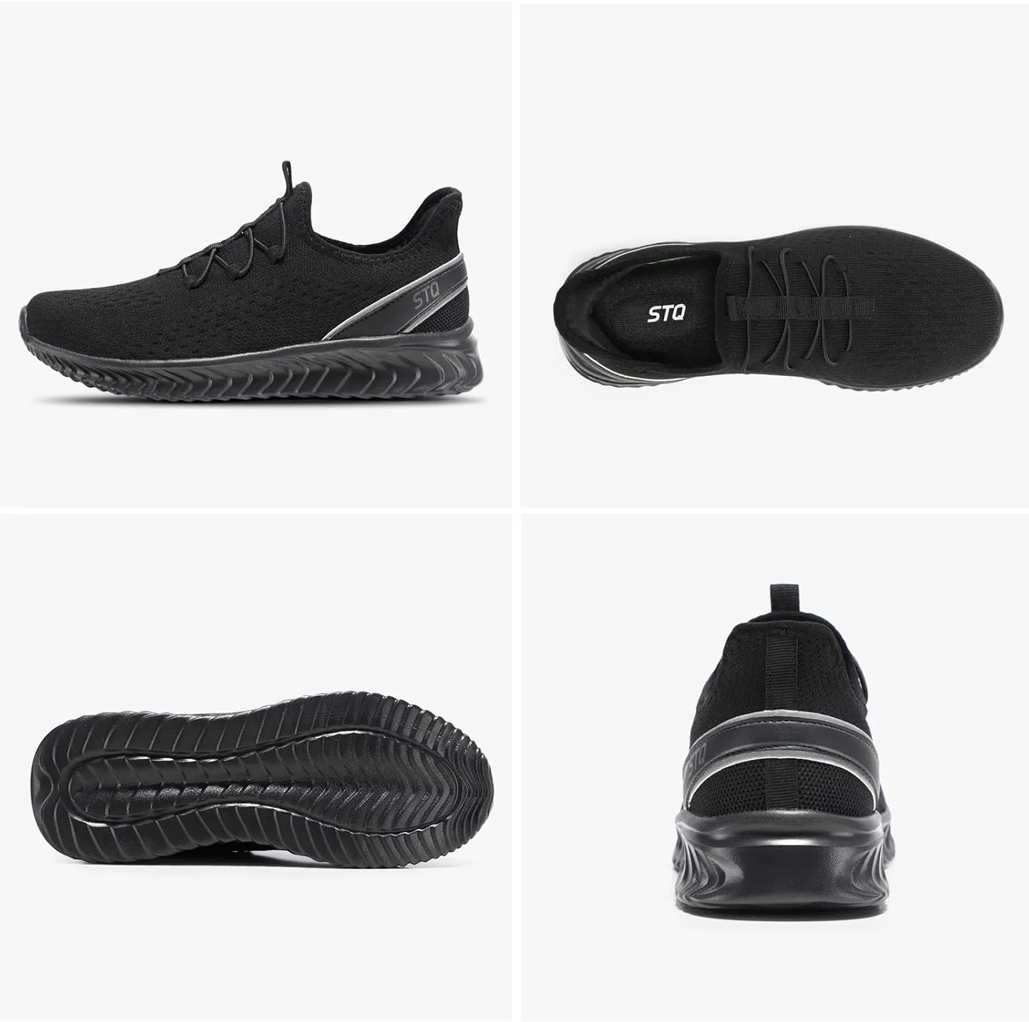 STQ Womens Orthopedic Walking Shoes Comfortable Slip on Sneakers for Plantar Fasciitis
