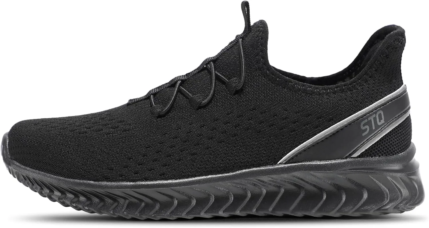 STQ Womens Orthopedic Walking Shoes Comfortable Slip on Sneakers for Plantar Fasciitis