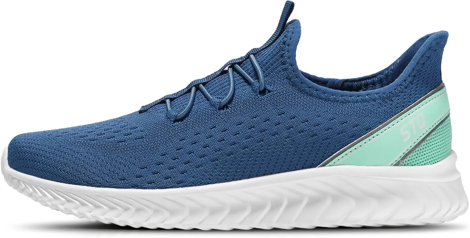 STQ Womens Orthopedic Walking Shoes Comfortable Slip on Sneakers for Plantar Fasciitis
