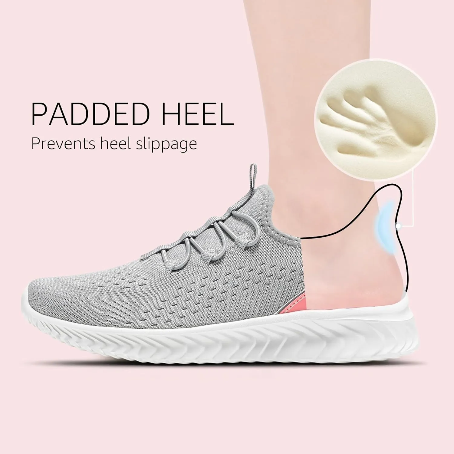 STQ Womens Orthopedic Walking Shoes Comfortable Slip on Sneakers for Plantar Fasciitis