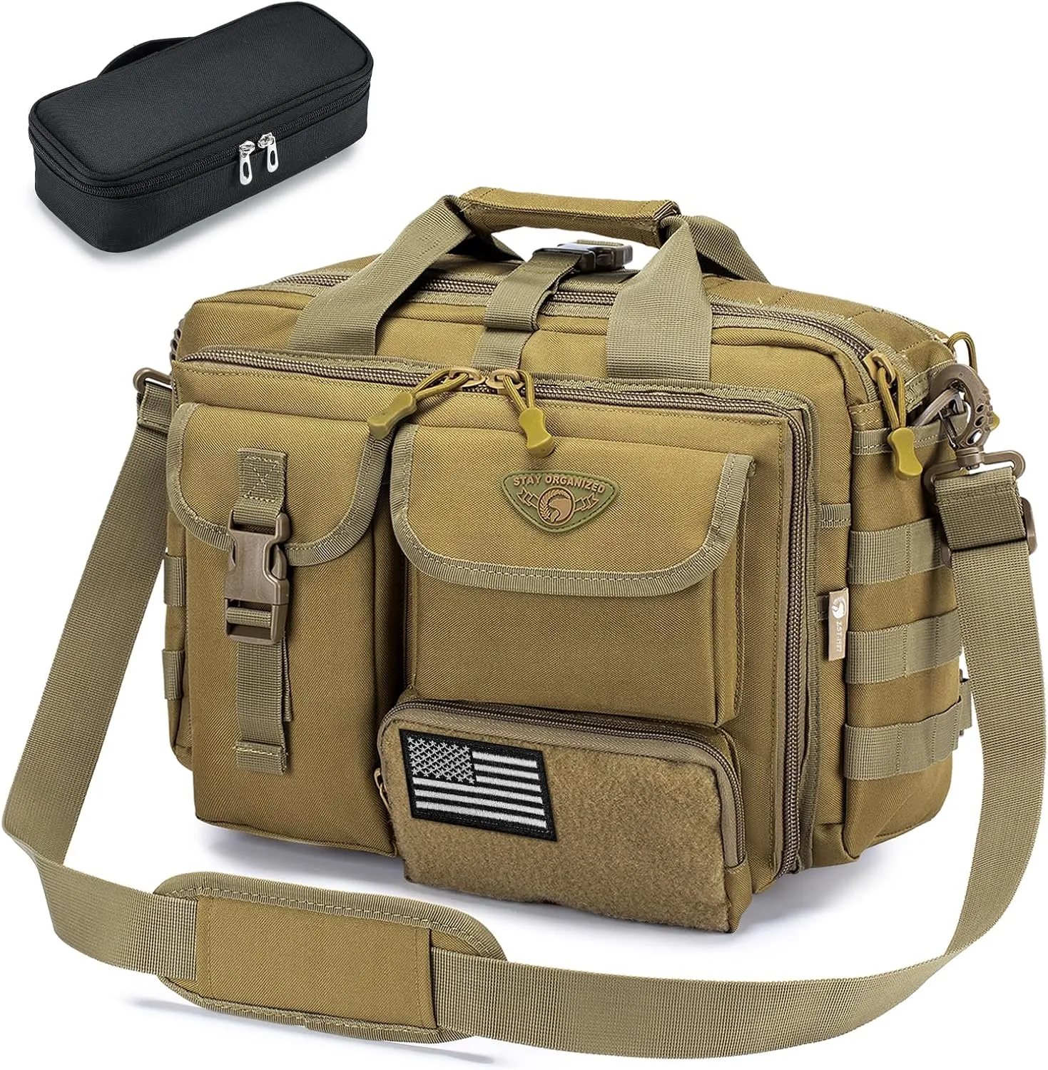 Stypos Tactical Messenger Bag 14 inch Briefcase for Man Military Laptop Bag Messenger Shoulder Bag Flight Bags for Pilots