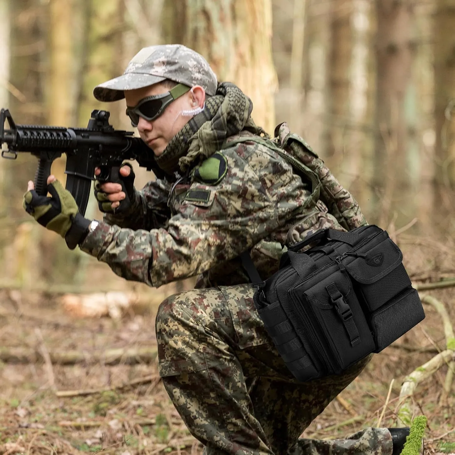 Stypos Tactical Messenger Bag 14 inch Briefcase for Man Military Laptop Bag Messenger Shoulder Bag Flight Bags for Pilots