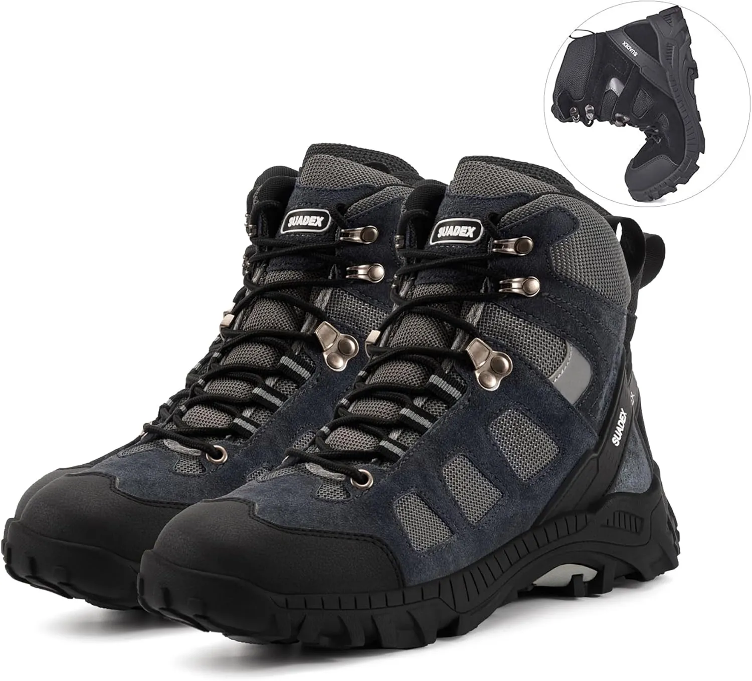 SUADEX Steel Toe Boots for Men Women Indestructible Non Slip Comfortable Work Boot Safety Construction Shoes
