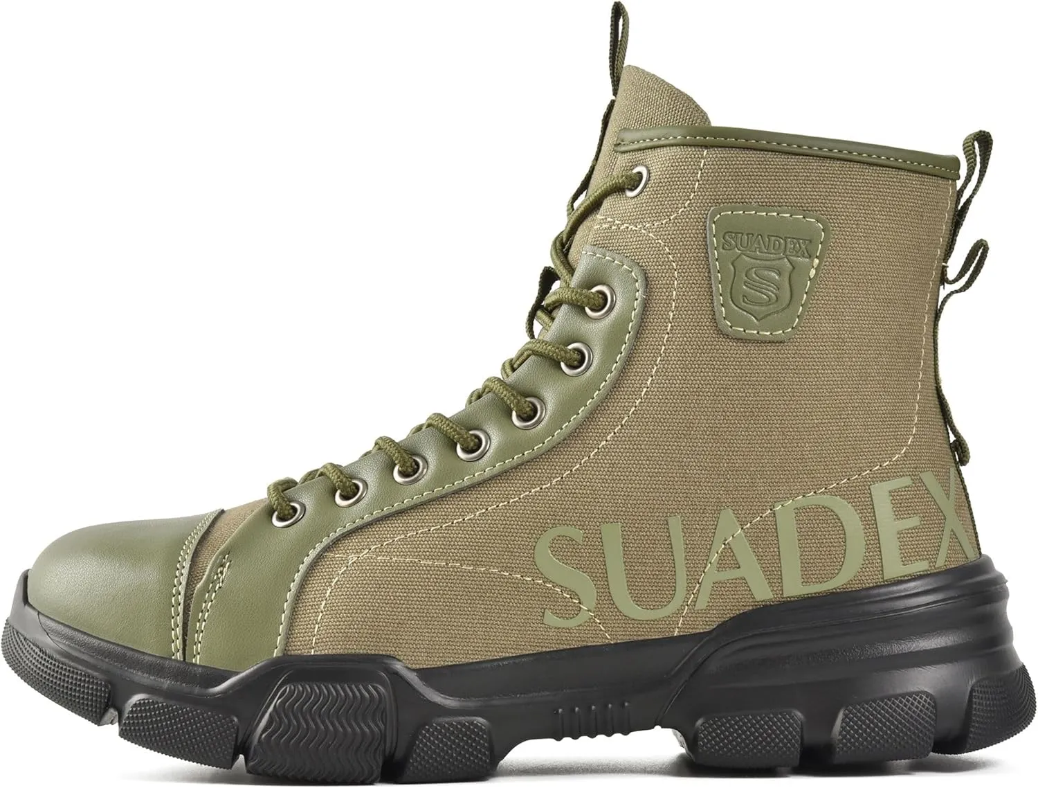 SUADEX Steel Toe Boots for Men Women Waterproof Arch Support Work Construction Indestructible Safety Boots
