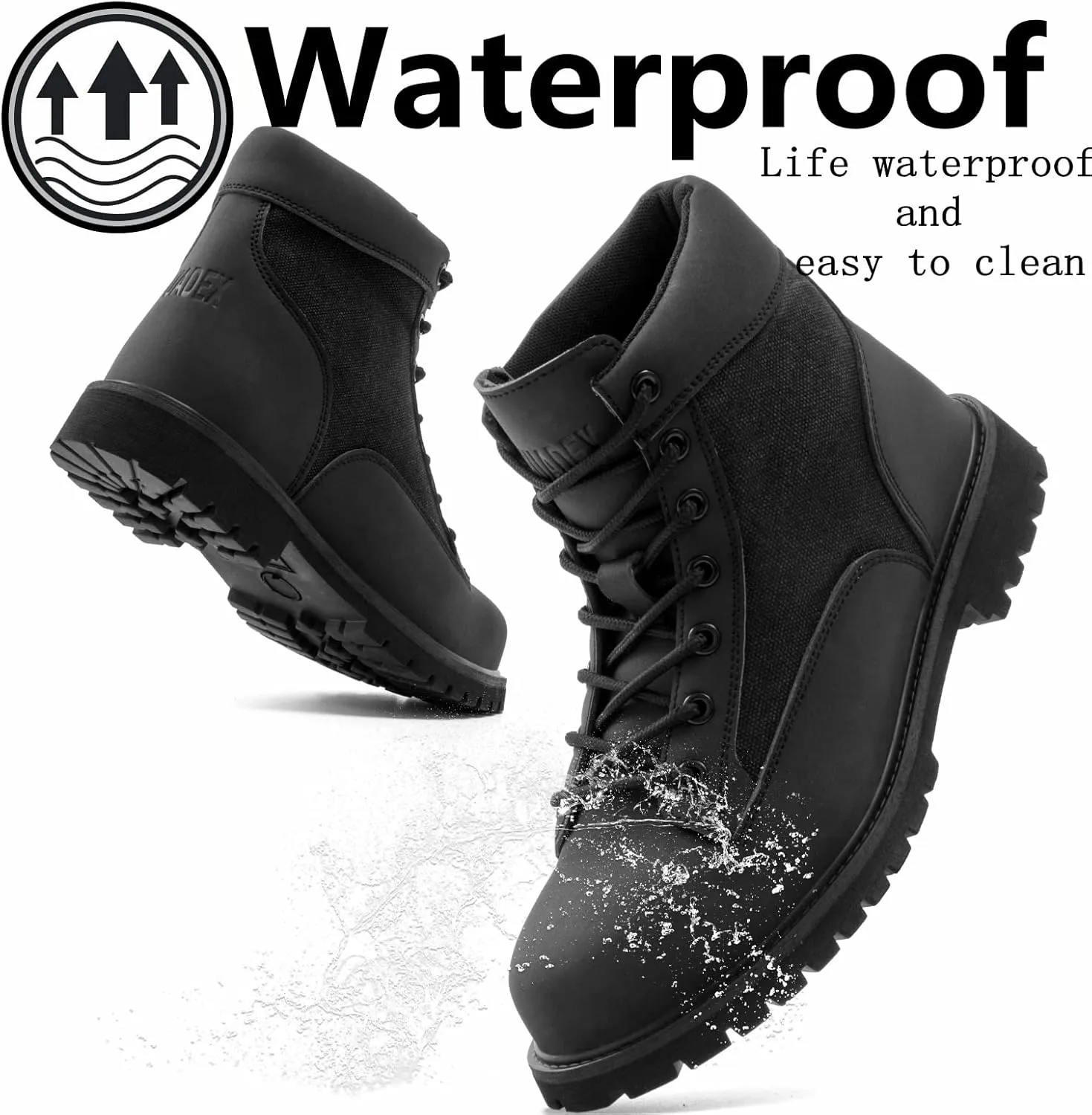 SUADEX Steel Toe Boots for Men Women,Heat Resistant Indestructible Work Safety Boot Outdoor Protection Construction Shoes