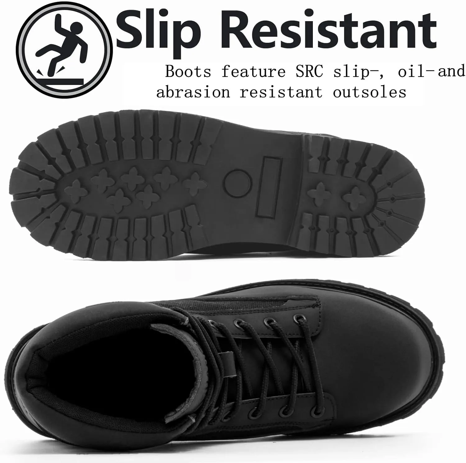 SUADEX Steel Toe Boots for Men Women,Heat Resistant Indestructible Work Safety Boot Outdoor Protection Construction Shoes