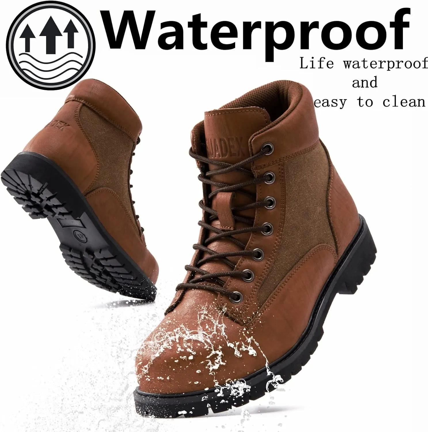 SUADEX Steel Toe Boots for Men Women,Heat Resistant Indestructible Work Safety Boot Outdoor Protection Construction Shoes