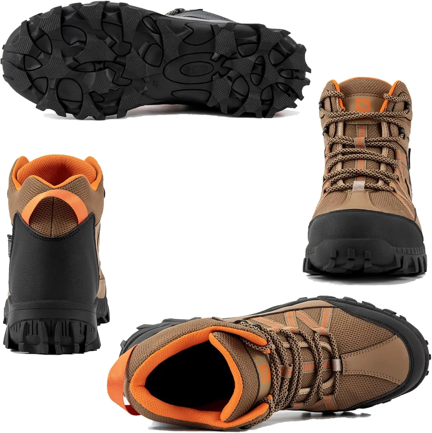 SUADEX Steel Toe Boots for Men Work Safety Indestructible Boots for Women Construction Shoes Composite Toe