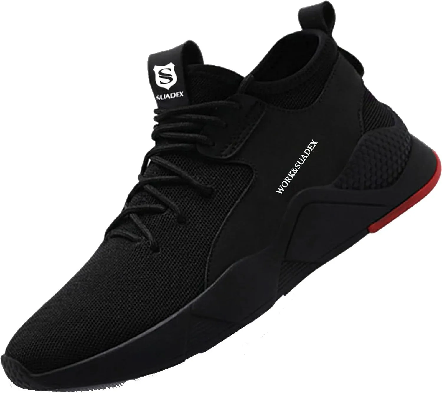 SUADEX Steel Toe Shoes for Men Women Lightweight Safety Work Sneakers for Construction Indestructible Breathable