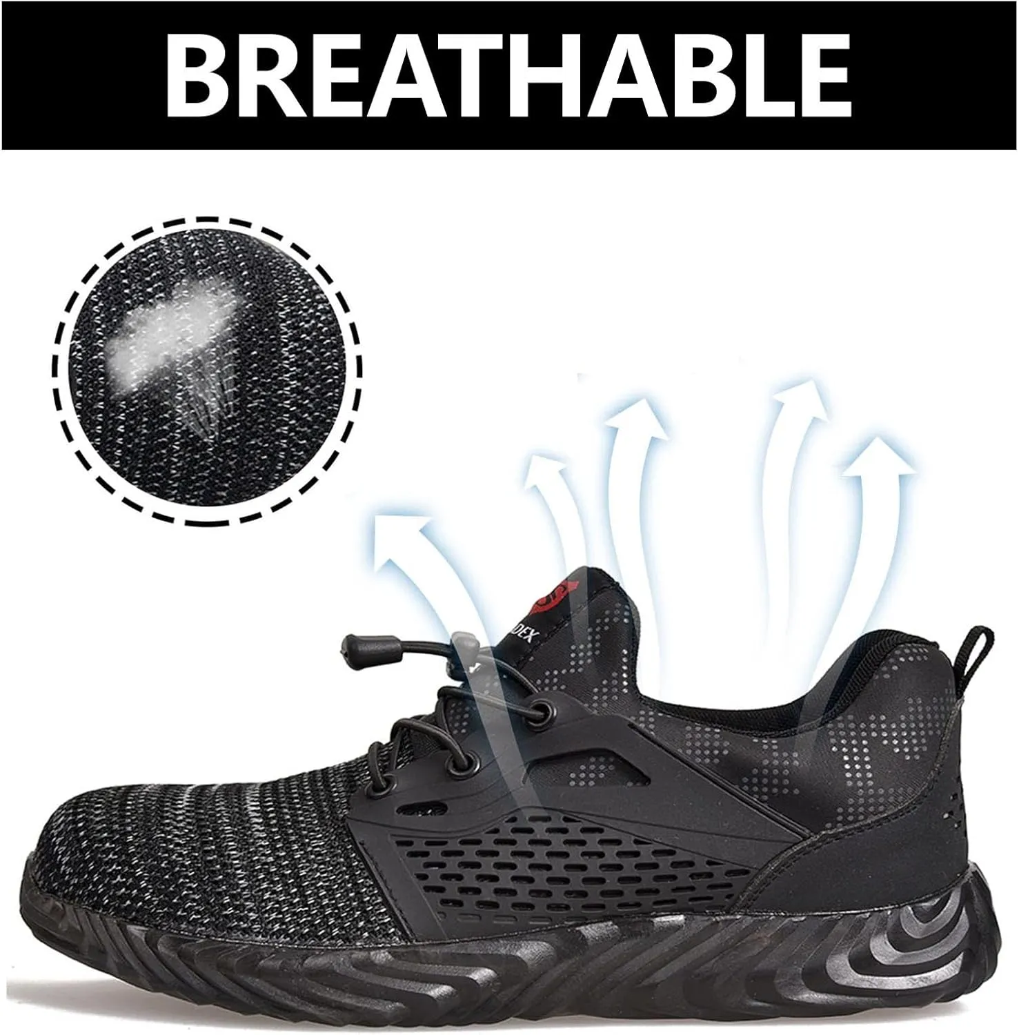 SUADEX Steel Toe Shoes Men Women Indestructible Work Safety Shoes Working Industrial Construction Sneakers
