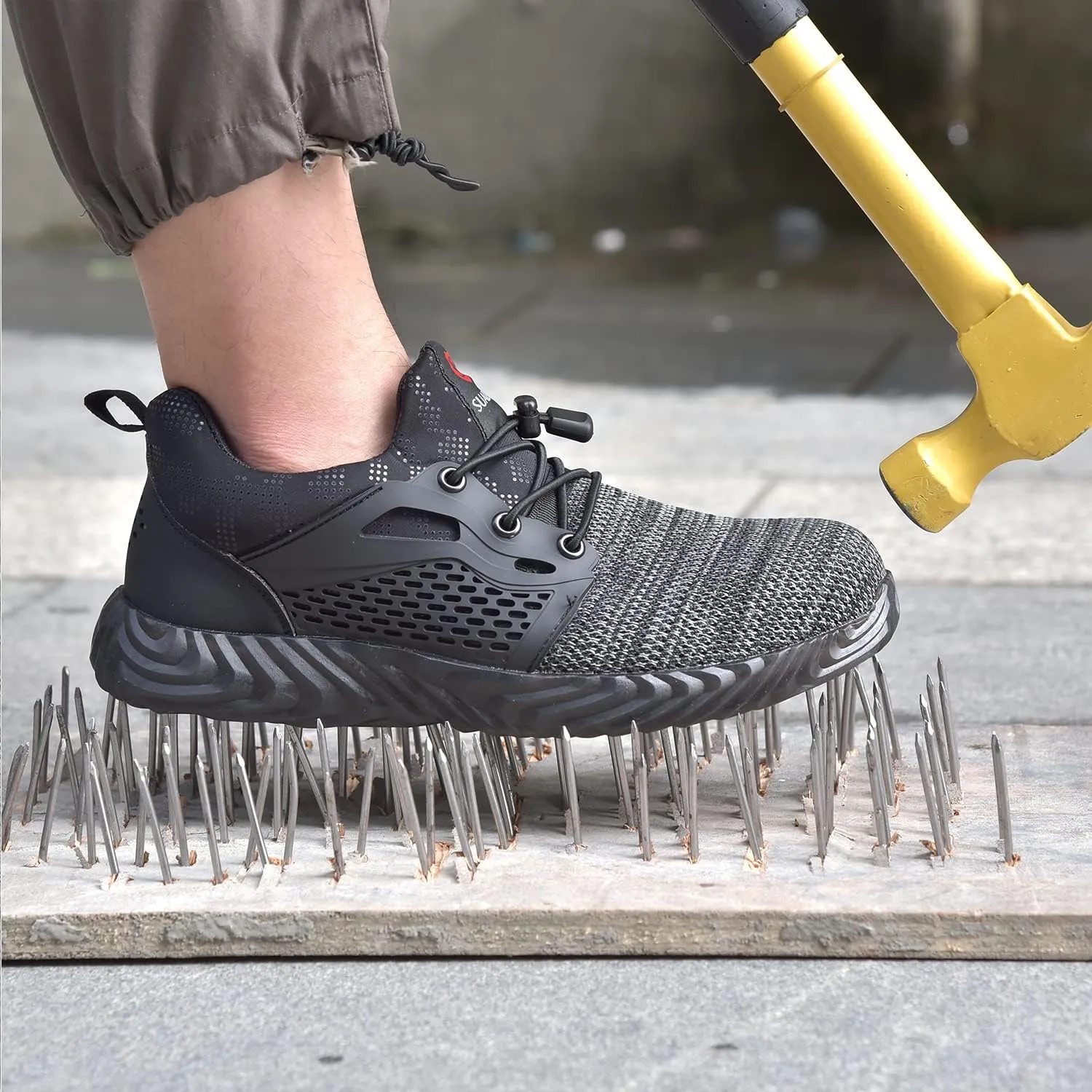 SUADEX Steel Toe Shoes Men Women Indestructible Work Safety Shoes Working Industrial Construction Sneakers