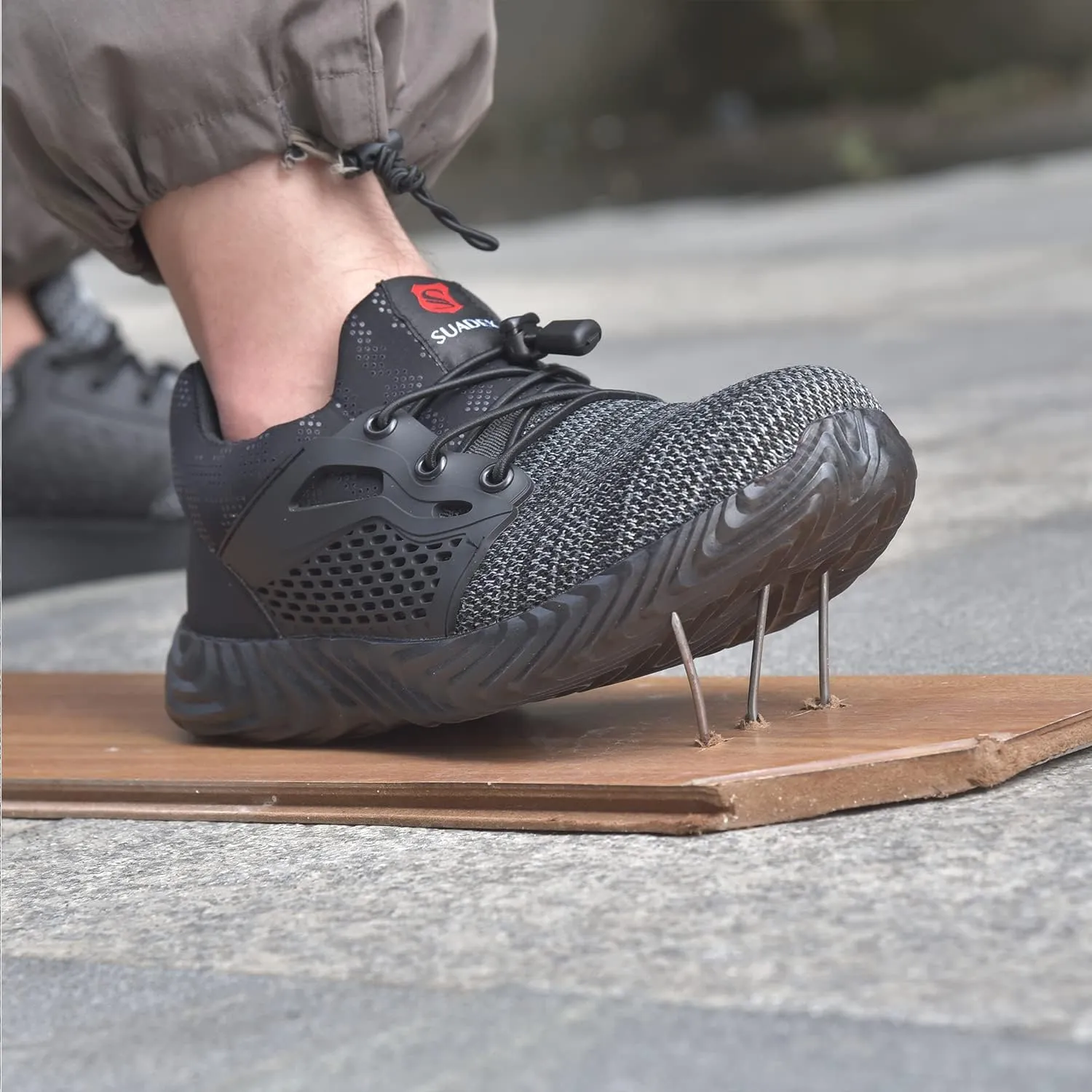 SUADEX Steel Toe Shoes Men Women Indestructible Work Safety Shoes Working Industrial Construction Sneakers