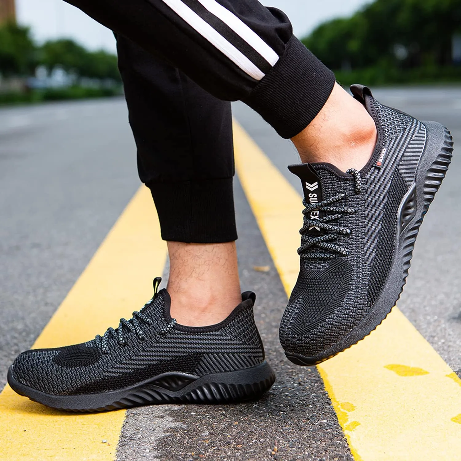 SUADEX Steel Toe Shoes Men Women Indestructible Work Safety Shoes Working Industrial Construction Sneakers