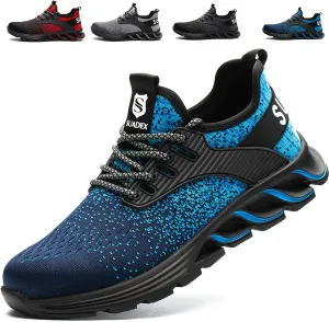 SUADEX Steel Toe Sneakers for Men Women Indestructible Work Safety Shoes Lightweight Comfortable Slip Resistant Composite Toe