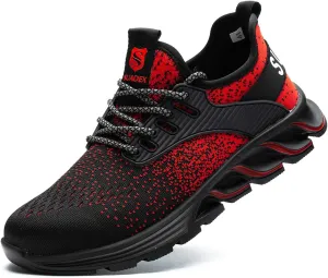 SUADEX Steel Toe Sneakers for Men Women Indestructible Work Safety Shoes Lightweight Comfortable Slip Resistant Composite Toe