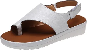 Summer Wedge Heel Open Clip Toe Sandals for Women Comfortable Casual Footwear Trendy Flats for Everyday Use