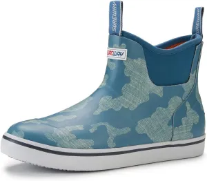 SUREWAY Men's Ankle Fishing Deck Boots for Men-Waterproof,Professional Non-Slip Soles for Wet Slippery Surface,Neoprene Rubber Rain Boot/Shoes for Hunting Boating Gardening