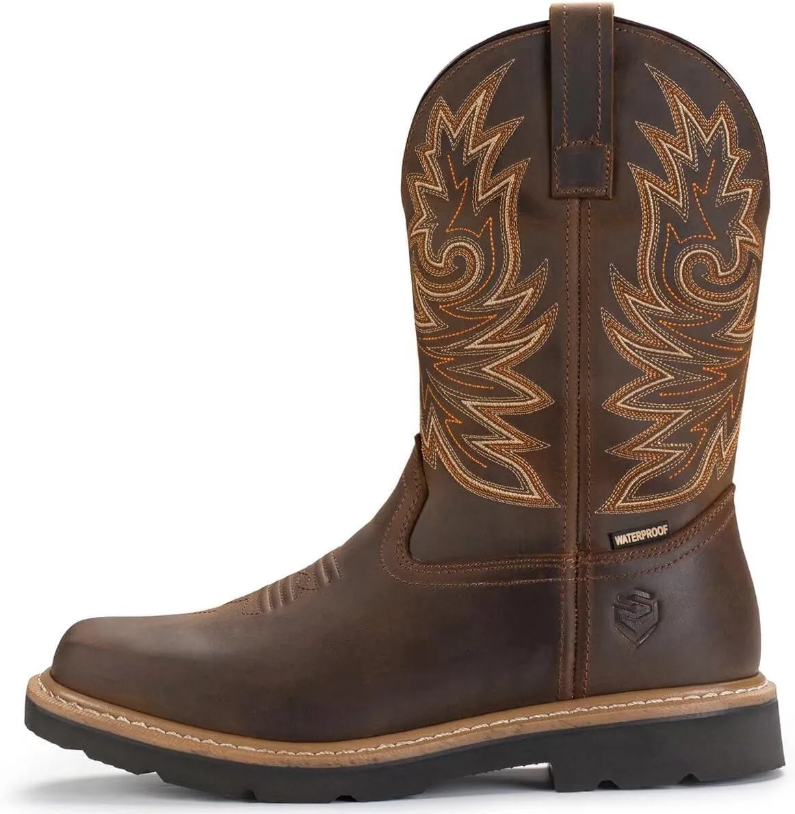 SUREWAY Square Toe Cowboy Boots for Men