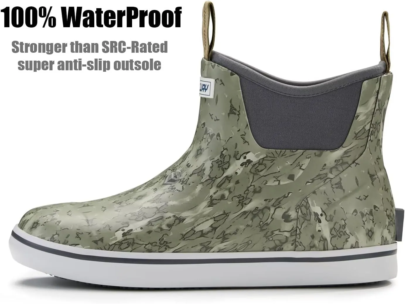SUREWAY Women's Deck Boots Professional Non-Slip Fishing & Ankle Deck Boot Waterproof Rain Boots