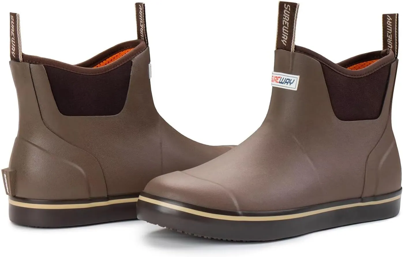 SUREWAY Women's Deck Boots Professional Non-Slip Fishing & Ankle Deck Boot Waterproof Rain Boots