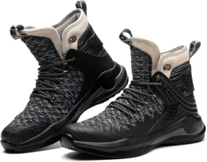 SYLPHID Steel Toe Boots for Men Safety Shoes for Women Work Sneakers Slip Resistant