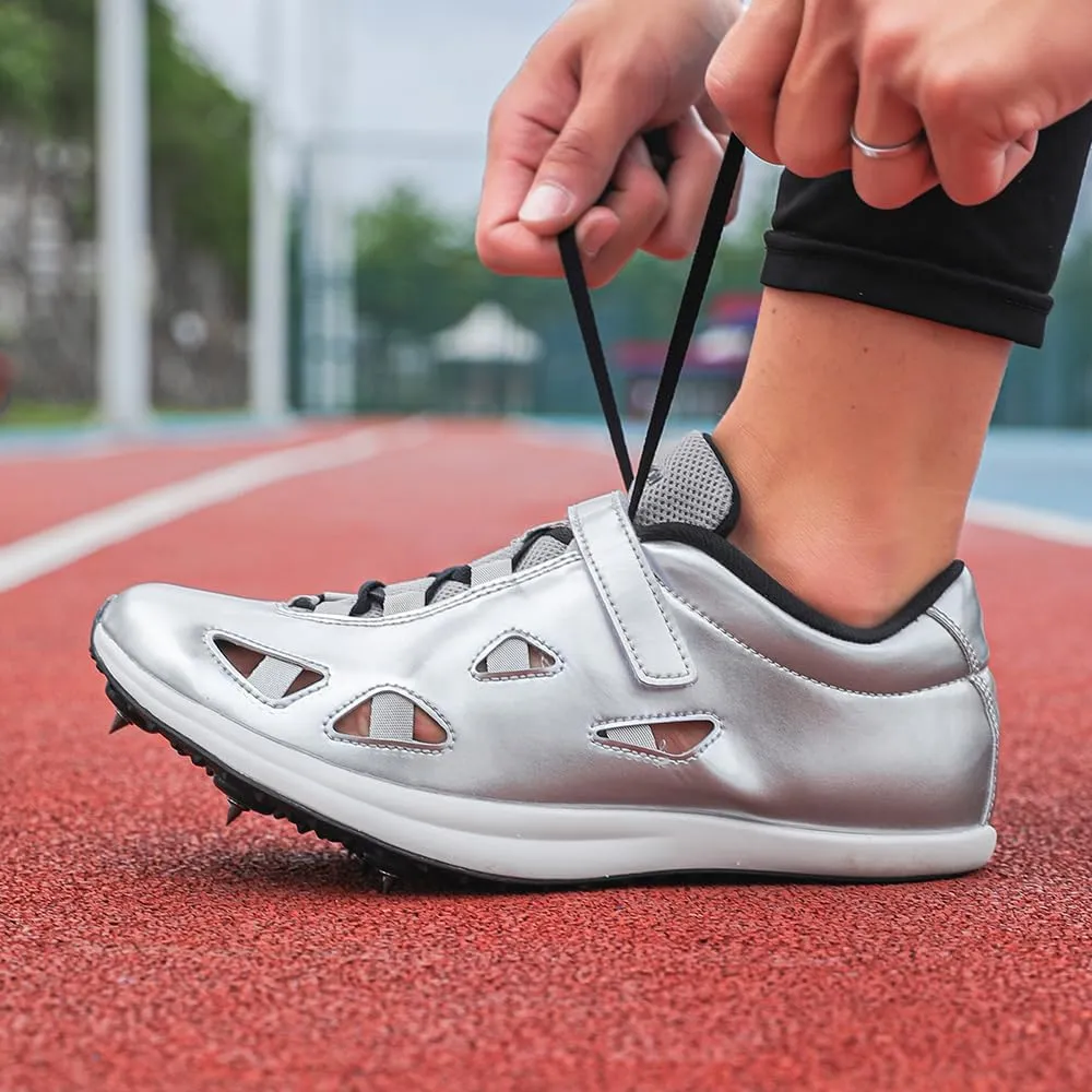 THESTRON New Track Spikes Shoes Men Women Kids Track and Fields Sneakers Athletics Spikes Sprint Shoes Professional Track Running Racing Shoes Youth Jumping Sneakers with Spikes