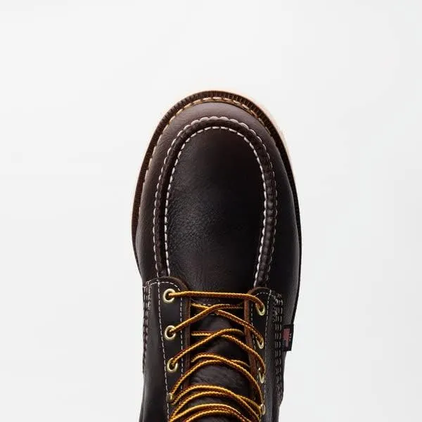 Thorogood 1957 Series 6” Waterproof Steel Toe Work Boots for Men - Full-Grain Leather with Moc Toe, Comfort Insole, and Slip-Resistant Heel Outsole; EH Rated