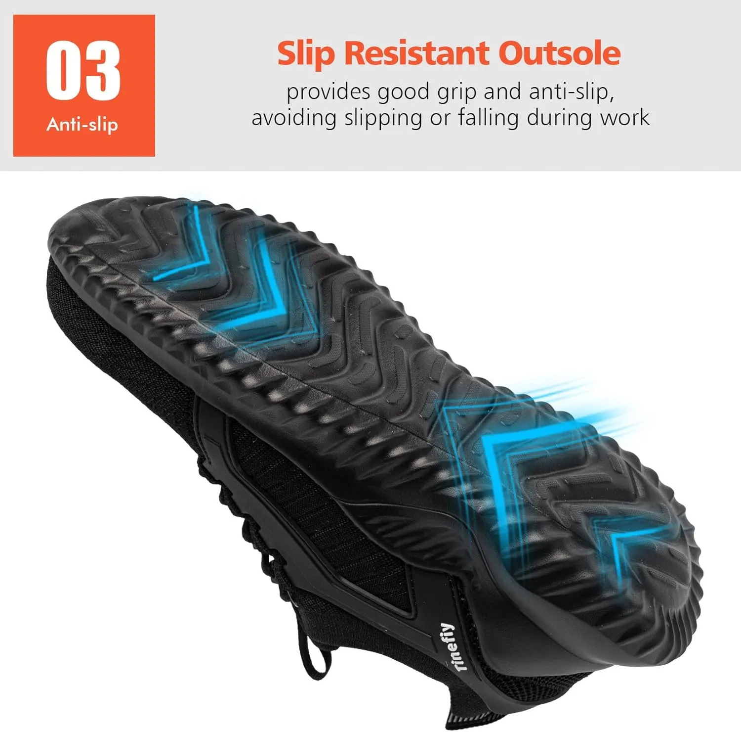 Tinefiy Steel Toe Shoes for Women Work Sneakers Lightweight Comfortable Safety Toe Slip On Puncture Proof Footwear Indestructible Shoe