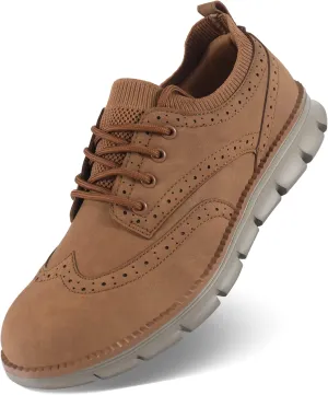 TM WILL Shoes for Men Classic Dress Shoes Men's Shoes Men's Lace Up Loafers Comfortable & Light-Weight