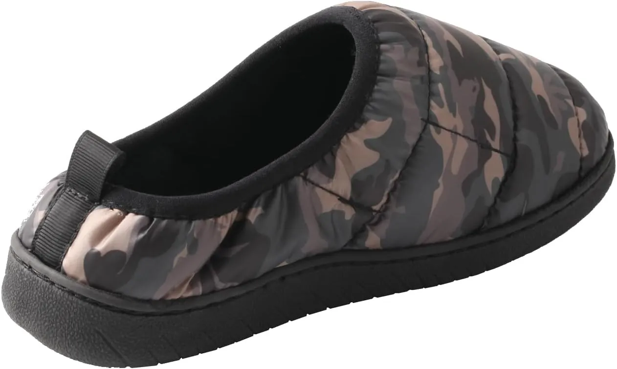 TMA EYES Winter Outdoor Slippers Memory Foam Slip On Indoor House Shoes Loafers