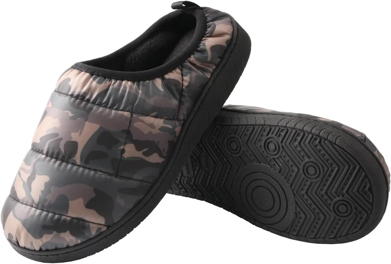 TMA EYES Winter Outdoor Slippers Memory Foam Slip On Indoor House Shoes Loafers