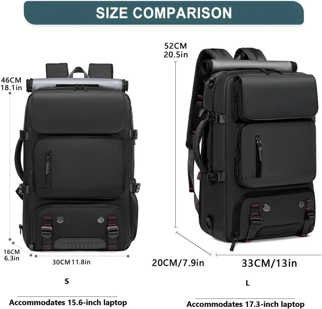 Travel Backpack for Men Women, Personal Item Travel Bag with Multi-Pockets, Carry on Backpack Fits 17.3/15.6inch Laptop (Blue, 17.3 inch)