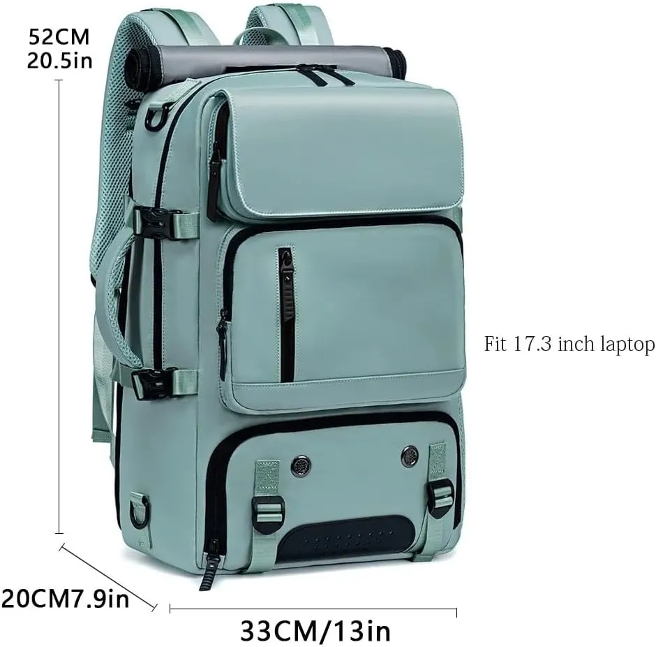 Travel Backpack for Men Women, Personal Item Travel Bag with Multi-Pockets, Carry on Backpack Fits 17.3/15.6inch Laptop (Blue, 17.3 inch)