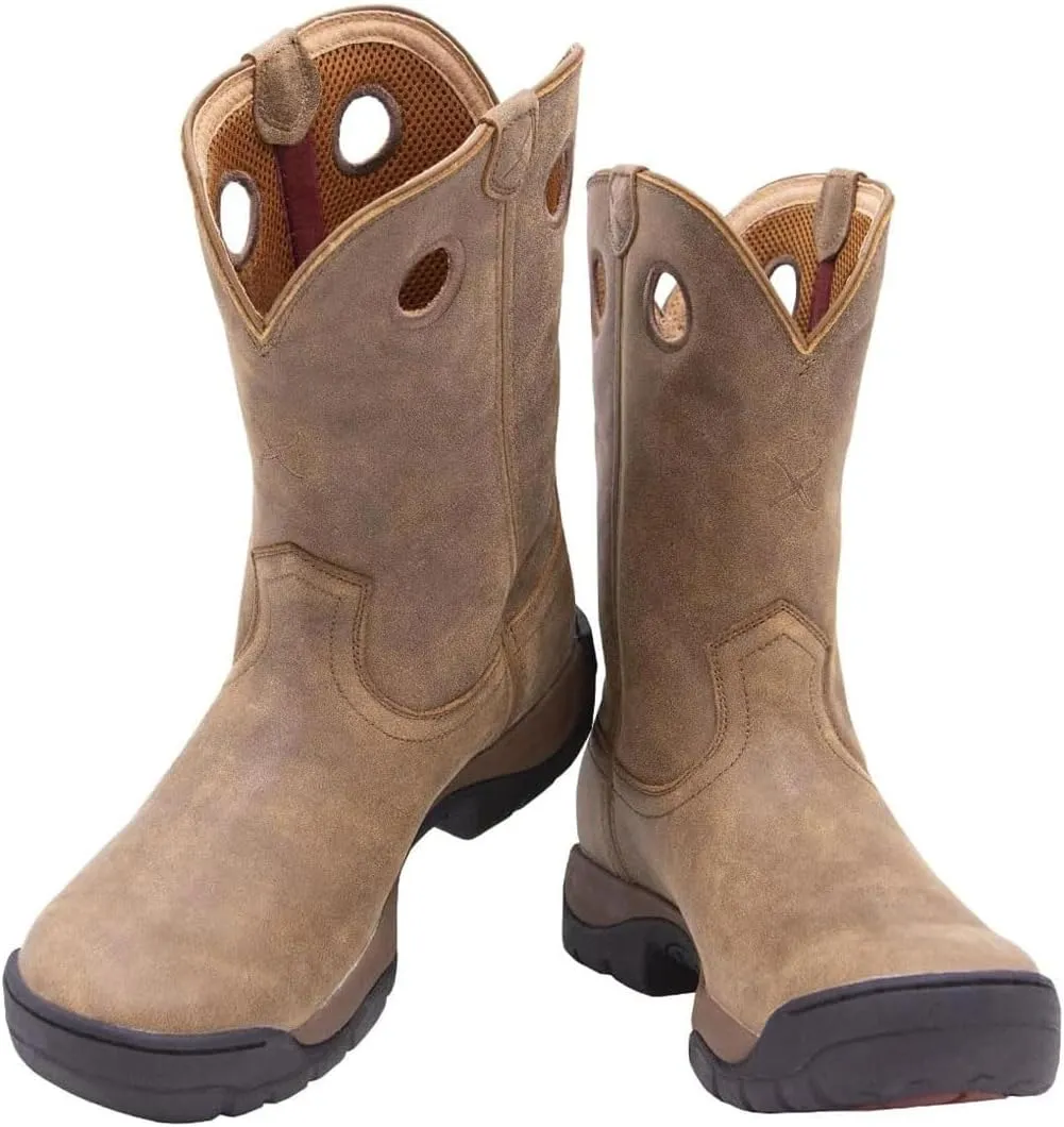 Twisted X Men’s Work Boot - K Toe All-Around Boots Designed with Air-Mesh Lining, Compression- EVA Midsole, Rubber Outsole, and Full-Grain Oiled Leather Vamp and 11” Shaft