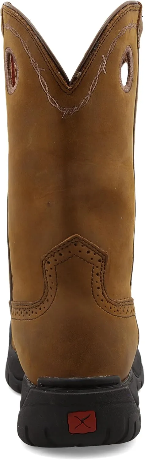 Twisted X Men’s Work Boot - K Toe All-Around Boots Designed with Air-Mesh Lining, Compression- EVA Midsole, Rubber Outsole, and Full-Grain Oiled Leather Vamp and 11” Shaft