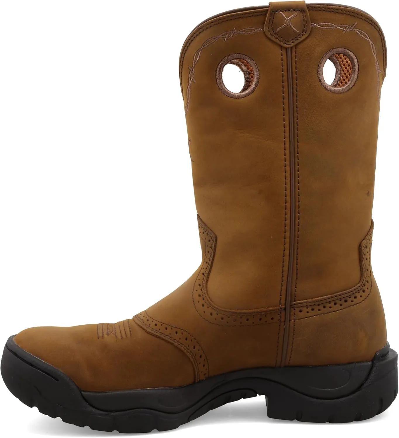Twisted X Men’s Work Boot - K Toe All-Around Boots Designed with Air-Mesh Lining, Compression- EVA Midsole, Rubber Outsole, and Full-Grain Oiled Leather Vamp and 11” Shaft