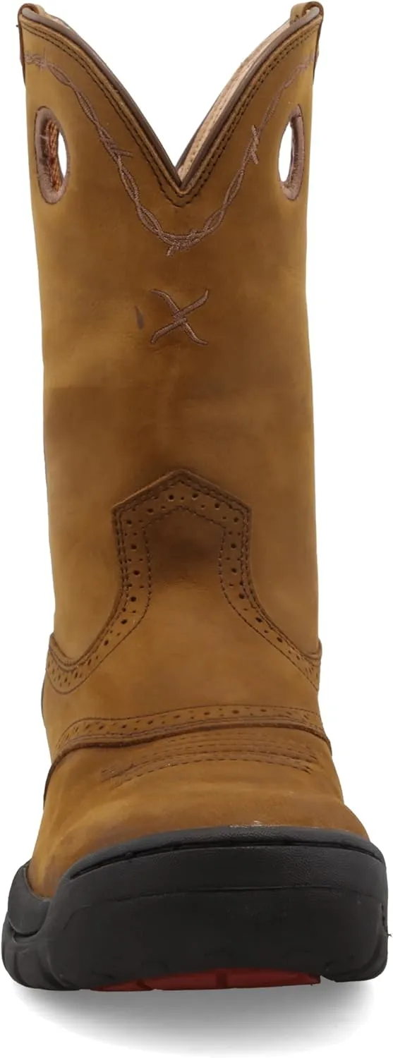 Twisted X Men’s Work Boot - K Toe All-Around Boots Designed with Air-Mesh Lining, Compression- EVA Midsole, Rubber Outsole, and Full-Grain Oiled Leather Vamp and 11” Shaft
